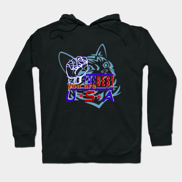 You Are The Best USA Intimate cat design-surfing festival in Los Angeles Hoodie by Top-you